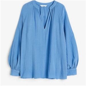 H&M Light Blue Long Sleeve Blouse